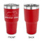 Cabin 30 oz Stainless Steel Ringneck Tumblers - Red - Single Sided - APPROVAL