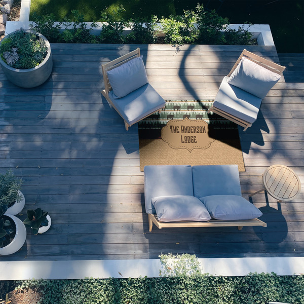 Cabin 4'x6' Patio Rug - In context