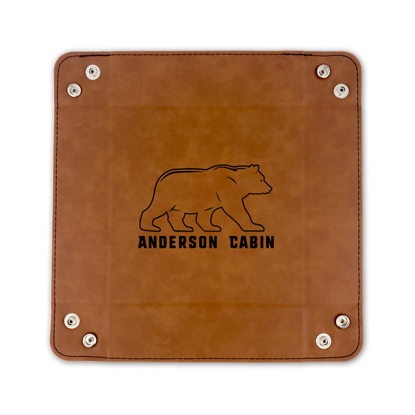 Cabin 6" x 6" Leatherette Snap Up Tray - FLAT FRONT