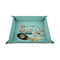 Cabin 6" x 6" Teal Leatherette Snap Up Tray - STYLED