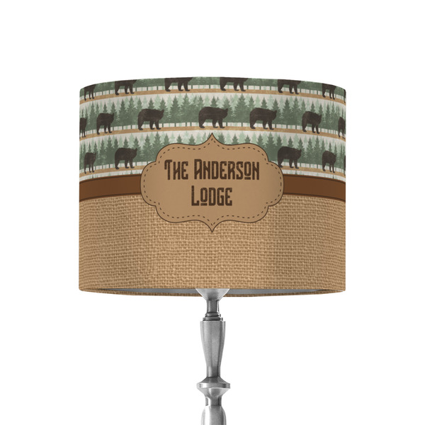 Custom Cabin 8" Drum Lamp Shade - Fabric (Personalized)