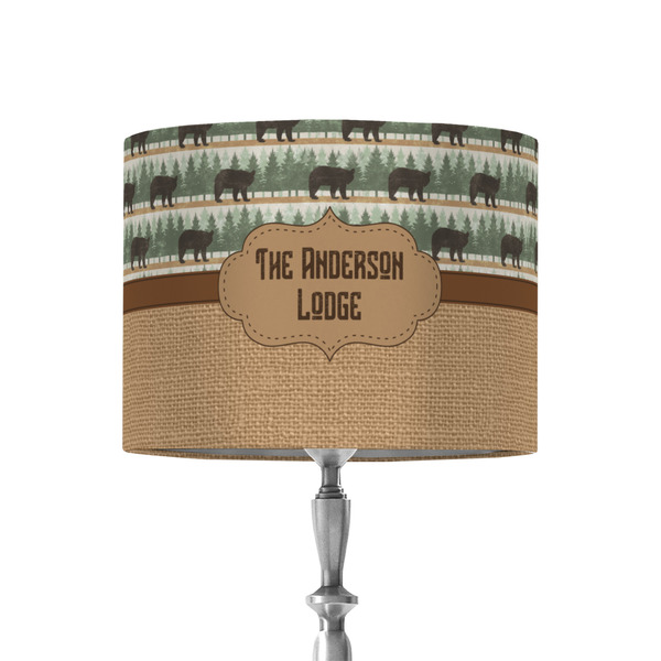 Custom Cabin 8" Drum Lamp Shade - Fabric (Personalized)