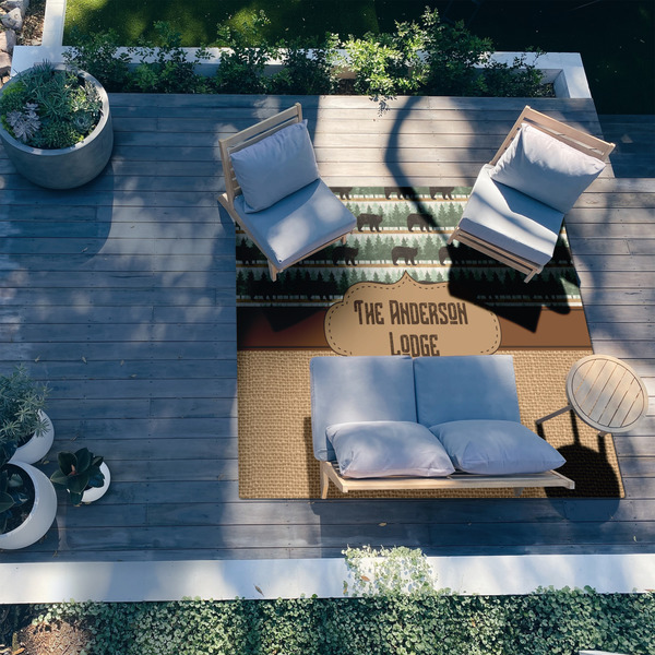 Cabin 8'x10' Patio Rug - In context