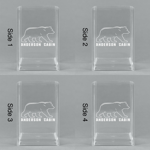 Cabin Acrylic Pen Holder - All Sides
