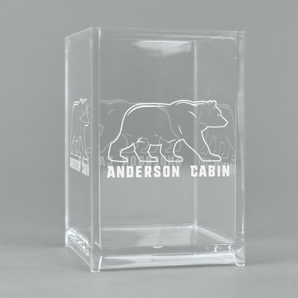 Custom Cabin Acrylic Pen Holder (Personalized)