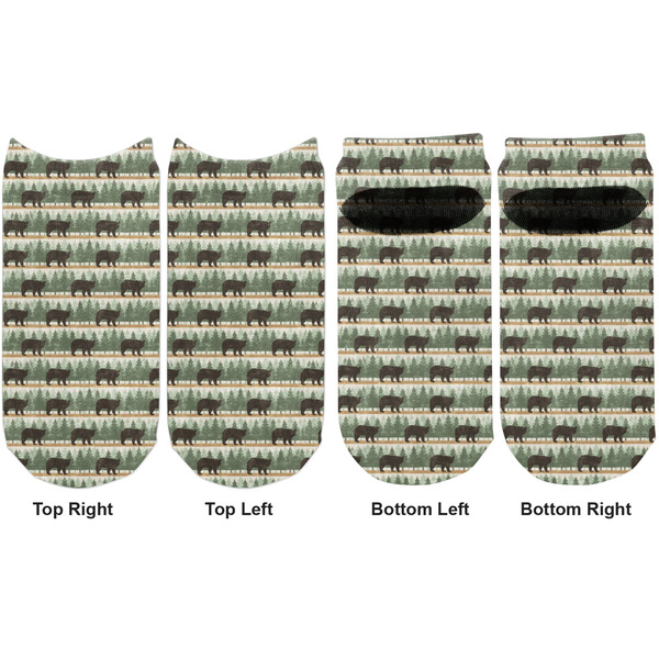 Cabin Adult Ankle Socks - Double Pair - Front and Back - Apvl