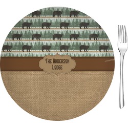 Cabin 8" Glass Appetizer / Dessert Plates - Single or Set (Personalized)