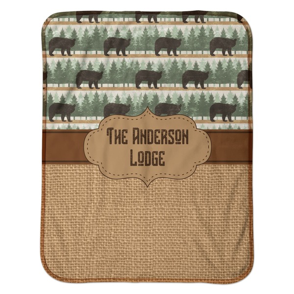 Cabin Baby Sherpa Blanket - Flat