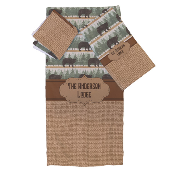 Custom Cabin Bath Towel Set - 3 Pcs (Personalized)
