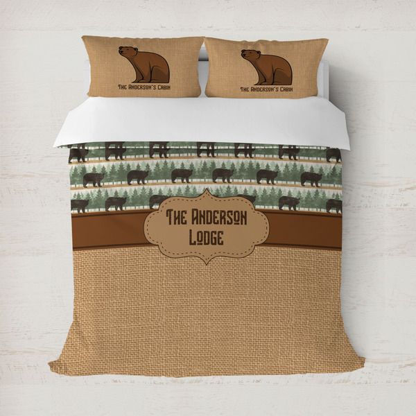 Custom Cabin Duvet Cover Set - Full / Queen (Personalized)