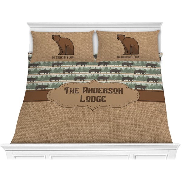 Custom Cabin Comforter Set - King (Personalized)