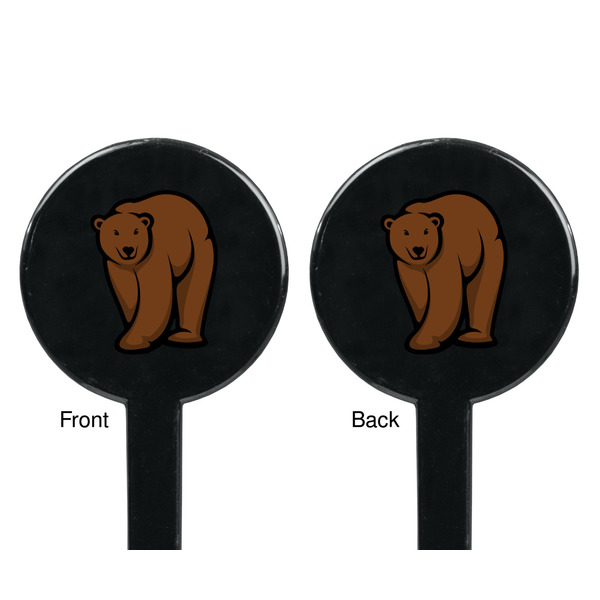 Cabin Black Plastic 7" Stir Stick - Double Sided - Round - Front & Back