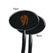 Cabin Black Plastic 7" Stir Stick - Single Sided - Oval - Front & Back