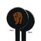 Cabin Black Plastic 7" Stir Stick - Single Sided - Round - Front & Back