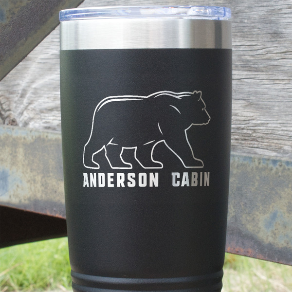 Cabin Black Polar Camel Tumbler - 20oz - Close Up