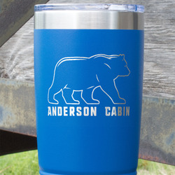 Cabin 20 oz Stainless Steel Tumbler - Royal Blue - Double Sided (Personalized)