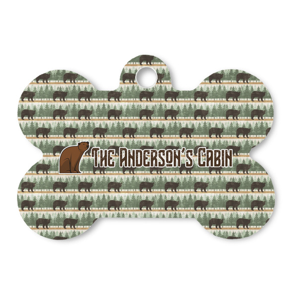 Custom Cabin Bone Shaped Dog ID Tag (Personalized)