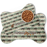 Cabin Bone Shaped Dog Food Mat (Personalized)