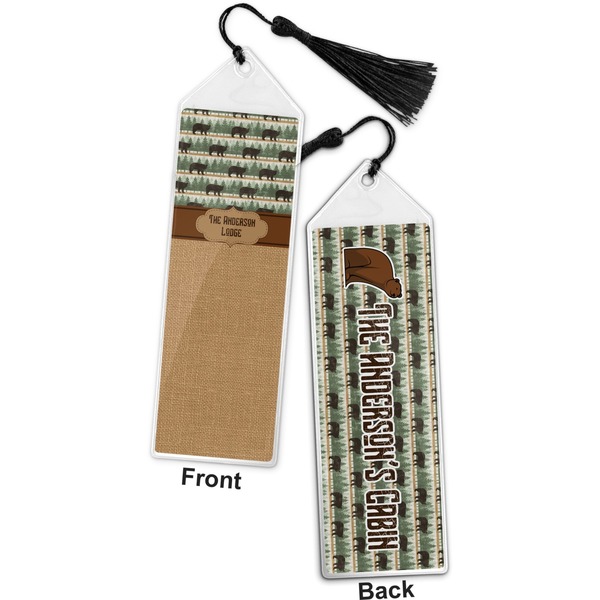 Cabin Bookmark with tassel - Front and Back