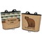 Cabin Bucket Totes w/ Genuine Leather Trim - Regular - Front and Back - Apvl