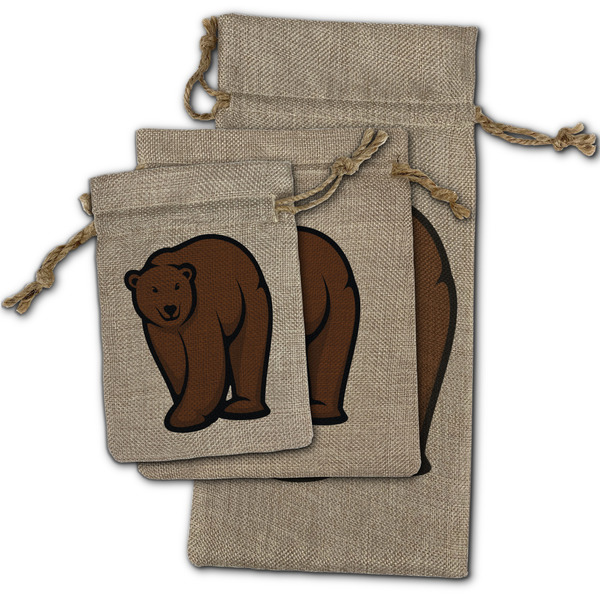 Cabin Burlap Gift Bags - (PARENT MAIN) All Three