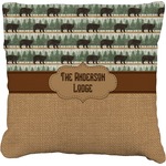 Cabin Faux-Linen Throw Pillow 18" (Personalized)