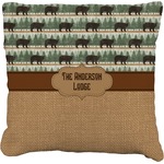 Cabin Faux-Linen Throw Pillow 20" (Personalized)