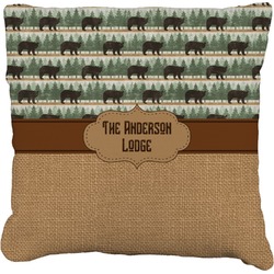 Cabin Faux-Linen Throw Pillow 26" (Personalized)