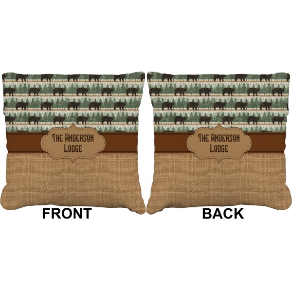 Cabin Burlap Pillow Approval