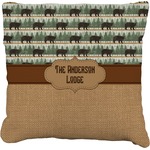 Cabin Faux-Linen Throw Pillow (Personalized)