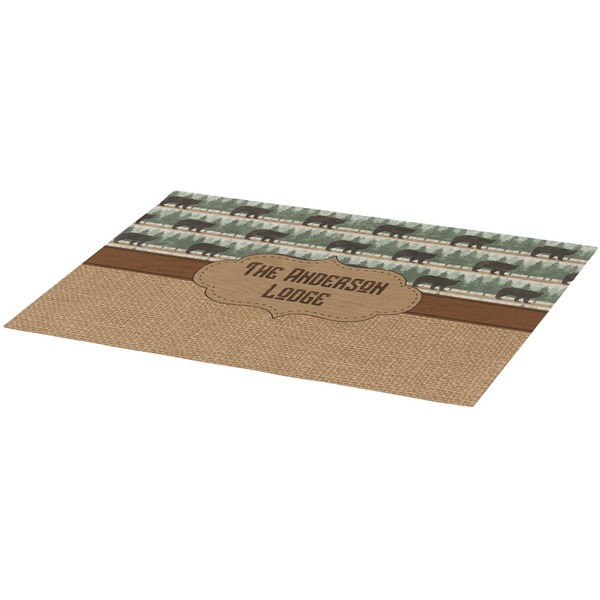 Cabin Burlap Placemat (Angle View)