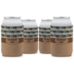 Cabin Can Cooler (12 oz) - Set of 4 w/ Name or Text