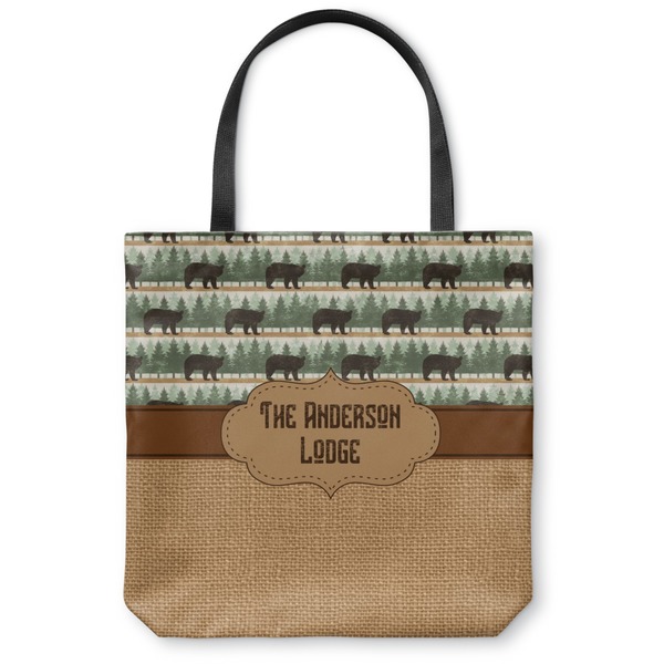 Custom Cabin Canvas Tote Bag - Large - 18"x18" (Personalized)