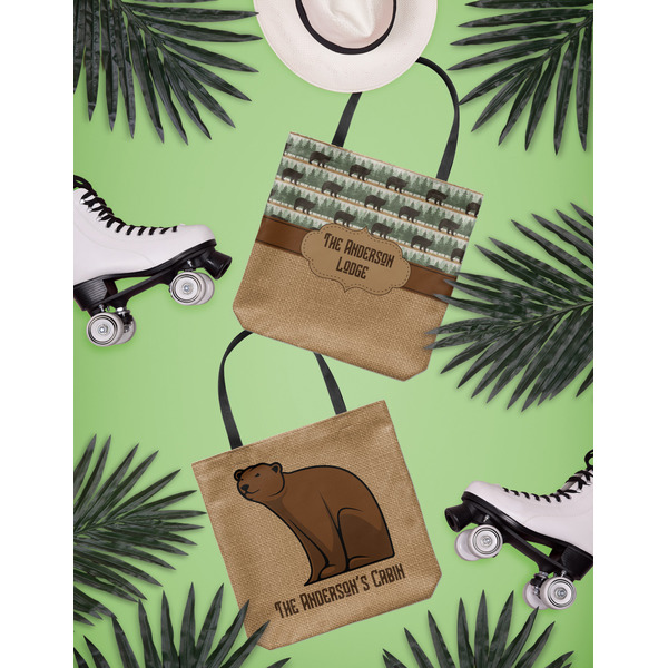 Cabin Canvas Tote Lifestyle Front and Back