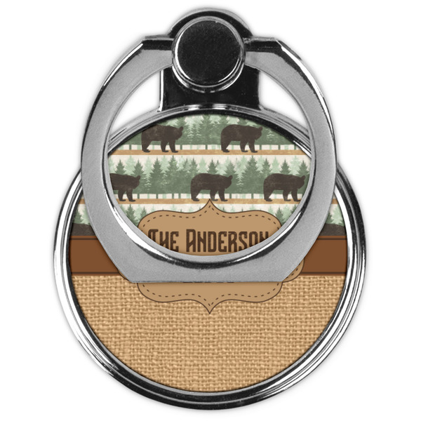 Cabin Cell Phone Ring Stand & Holder - Front (Collapsed)