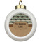 Cabin Ceramic Ball Ornament (Personalized)