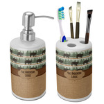 Cabin Ceramic Bathroom Accessories Set (Personalized)