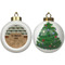 Cabin Ceramic Christmas Ornament - X-Mas Tree (APPROVAL)