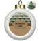 Cabin Ceramic Christmas Ornament - Xmas Tree (Front View)
