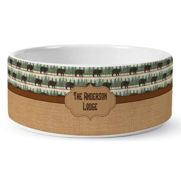 Cabin Ceramic Dog Bowl - Medium - Front