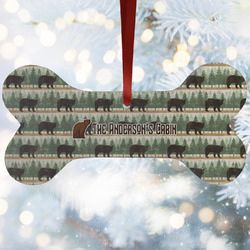 Cabin Ceramic Dog Ornament w/ Name or Text