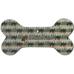 Cabin Ceramic Dog Ornament - Front w/ Name or Text