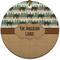 Cabin Round Ceramic Ornament w/ Name or Text
