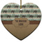 Cabin Ceramic Flat Ornament - Heart (Front)
