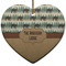 Cabin Heart Ceramic Ornament w/ Name or Text