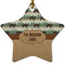 Cabin Star Ceramic Ornament w/ Name or Text