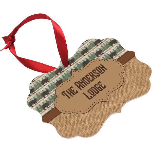 Cabin Christmas Ornament (Angle View)