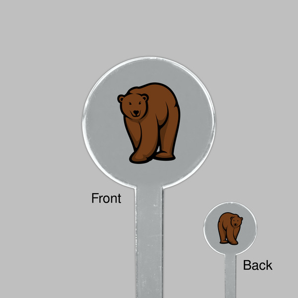 Cabin Clear Plastic 7" Stir Stick - Round - Front & Back