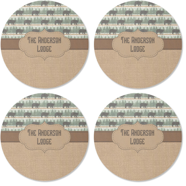 Cabin Coaster Round Rubber Back - Apvl