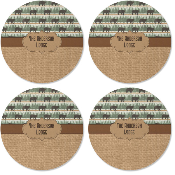 Cabin Coaster Round Rubber Back - Apvl
